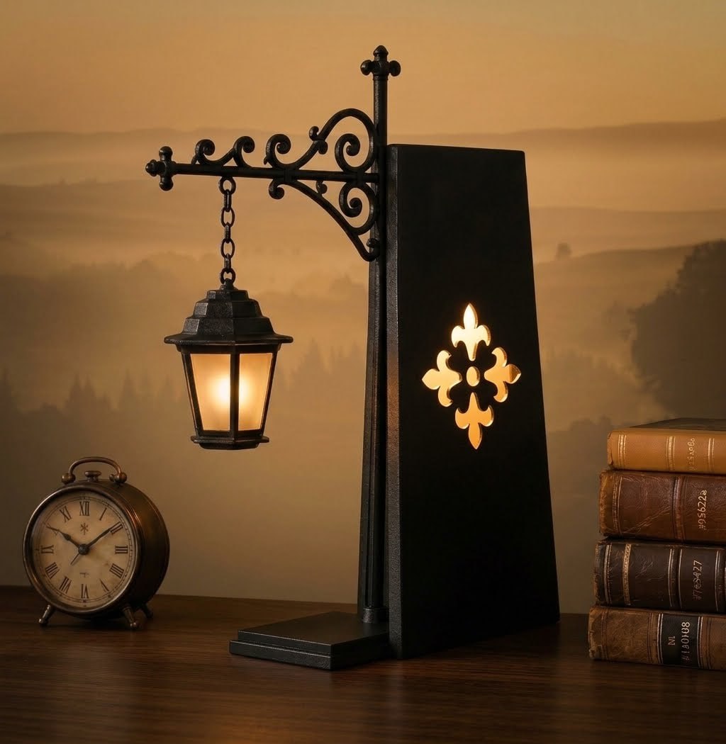 Vintage Bookshelf Lantern